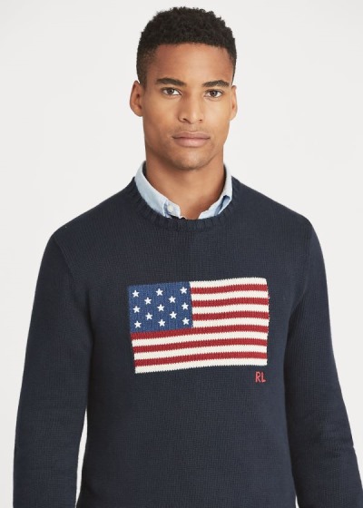 Men's Polo Ralph Lauren The Iconic Flag Sweater | 460287BZO